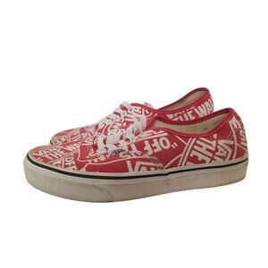 VAN'S off the Wall Red White Comfy Cush Slip-Skool Size US Mens 6.5 / Womens 8.0